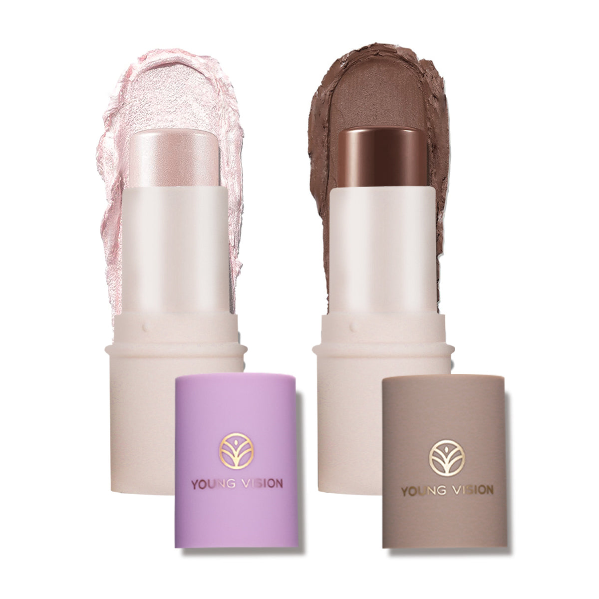 Young Vision Stereo Highlight Contour Stick Crouching Silkworm Cream