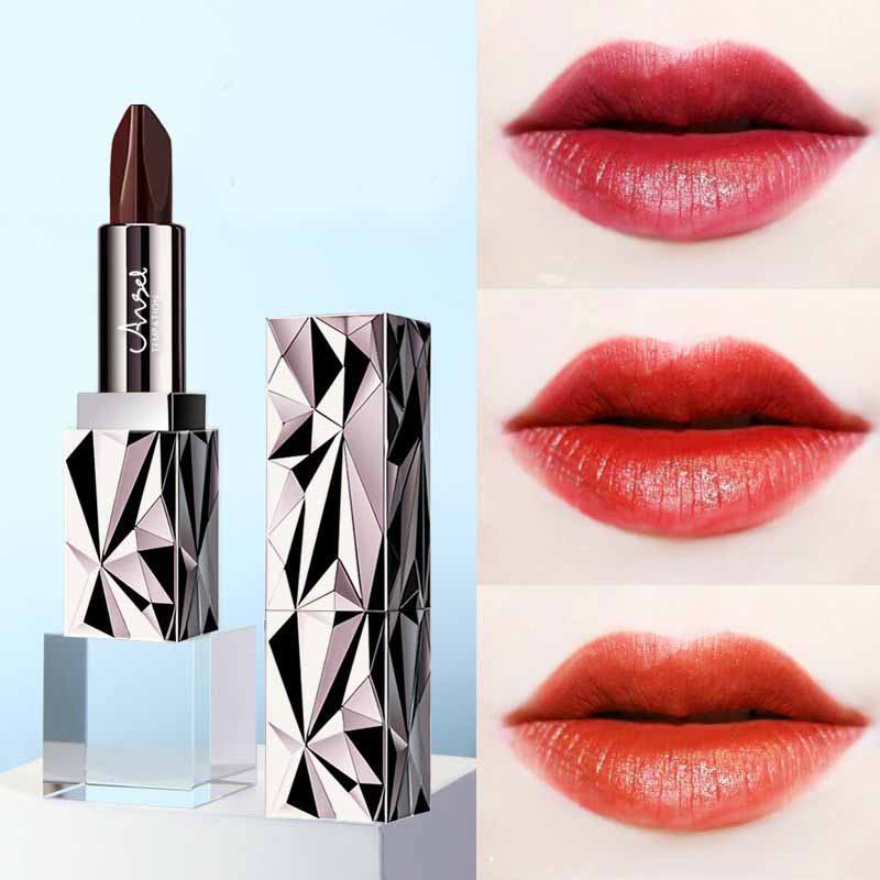 Ansel 3-Color Single Lipstick Moisturizing Color Waterproof Temptation Of Angels Black Diamond Lipstick 3 In 1