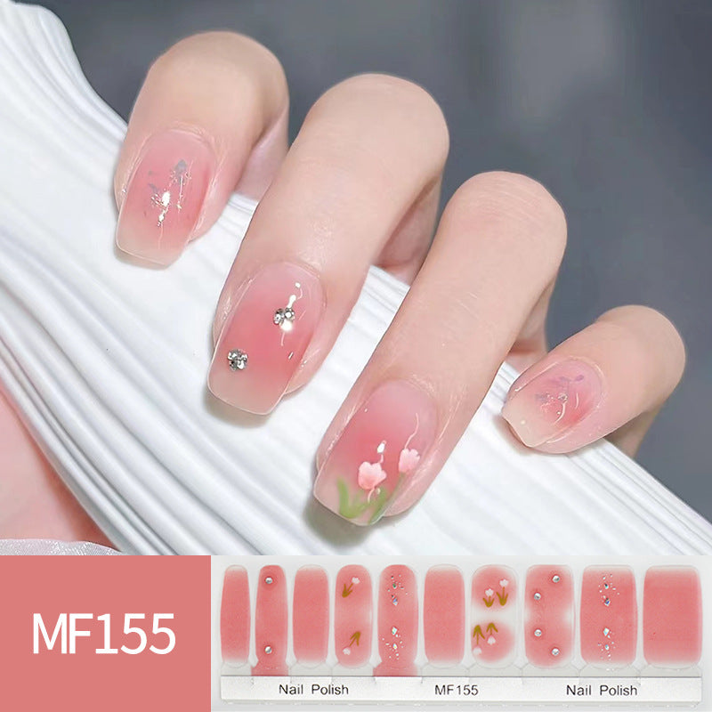 Hand ted Tulip Smudge Nail Stickers