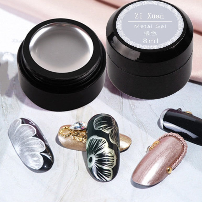 Zi Xuan Metalic Glue Japanese Nail Art UV Nail Polish
