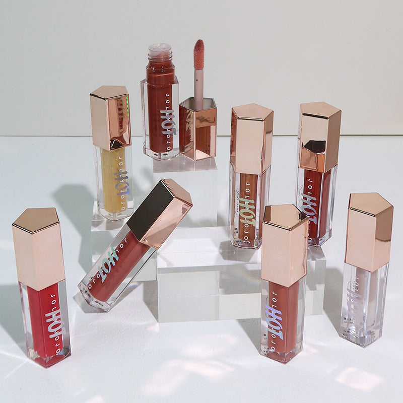 Jolyjolo Transparent Lip Gloss Highlight Brightening Full Lips Lip Lacquer
