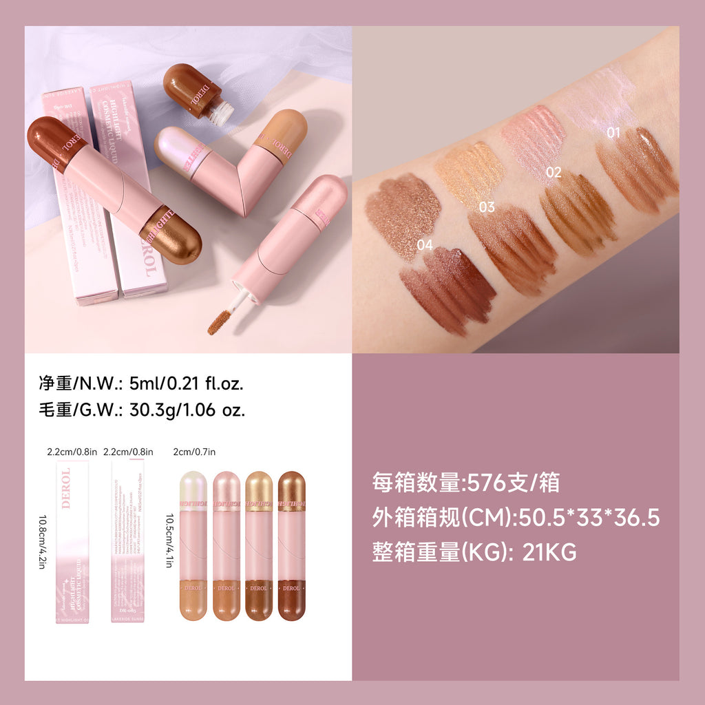 Derol Double-headed Face Lift Cream Foldable Tube Body Two-color Combination Base
