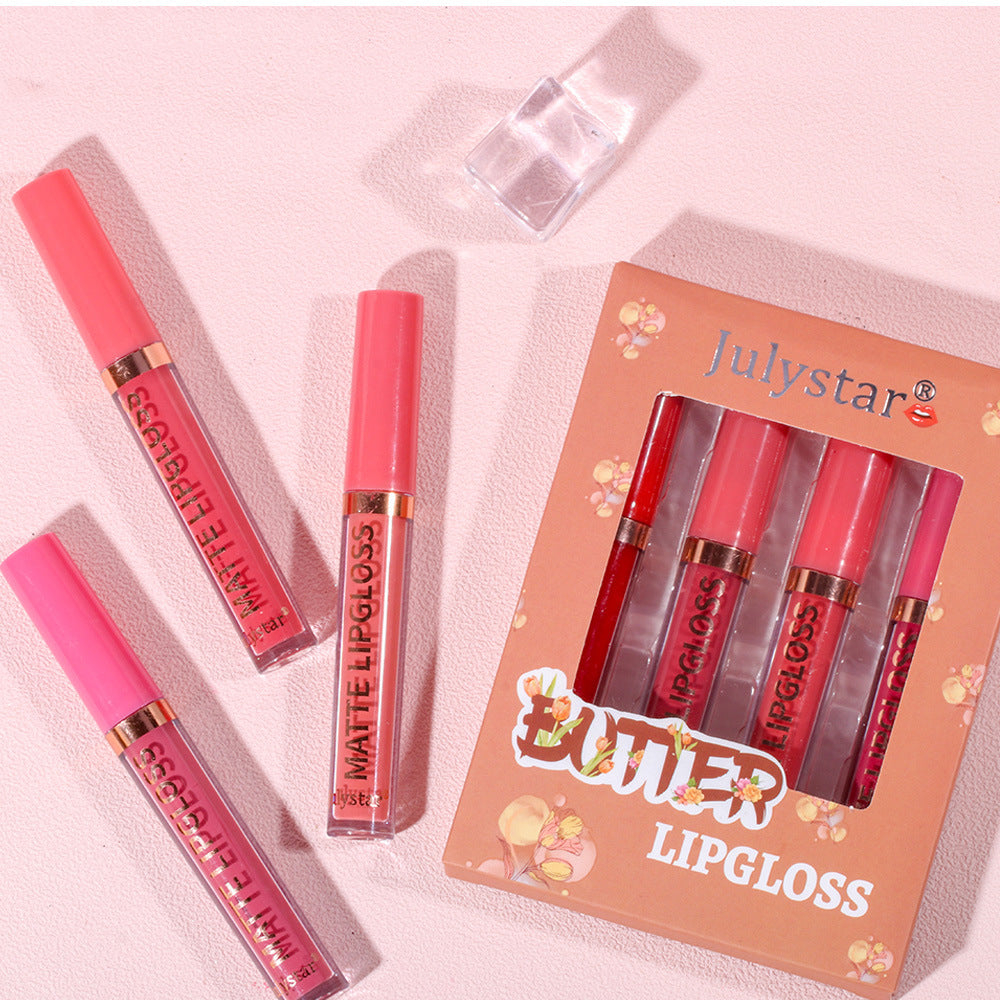Julystar Pearlescent Long-lasting Moisturizing Lip Gloss Sets Of Water Mirror