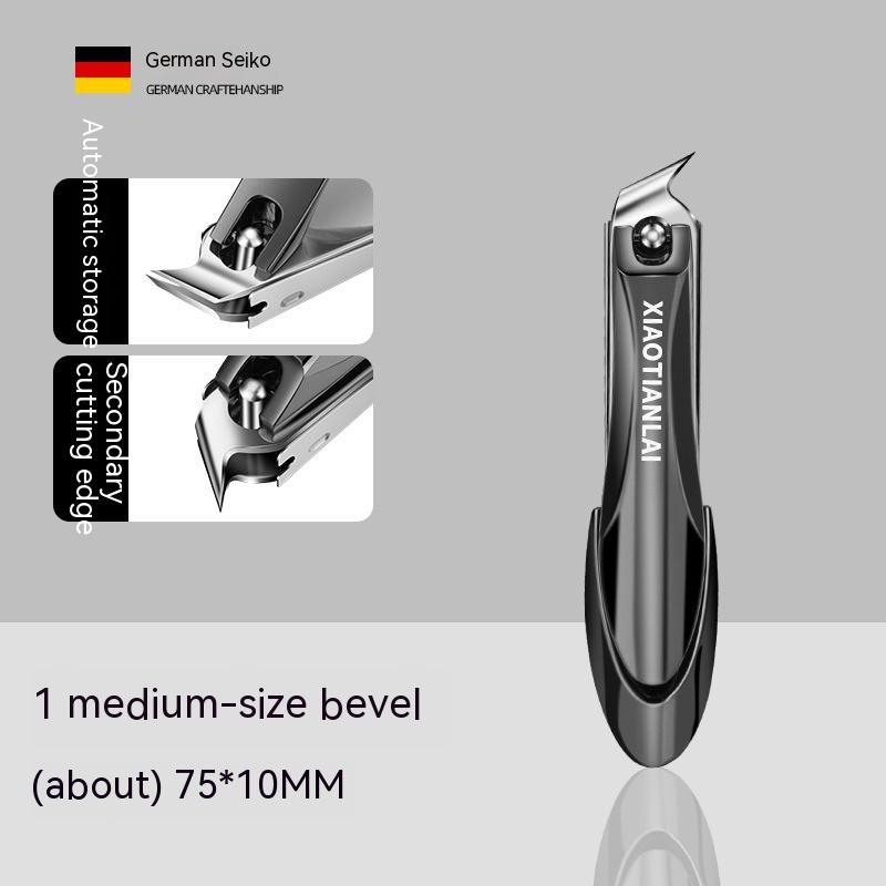 Xiaotianlia High-end Nail Scissors Single Nail Clippers Set Anti-splash Oblique Mouth Large Nail Clippers