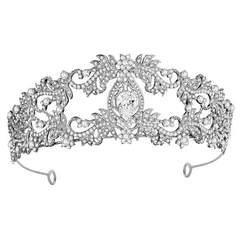 Crystal Wedding Crown Gold Double Alloy