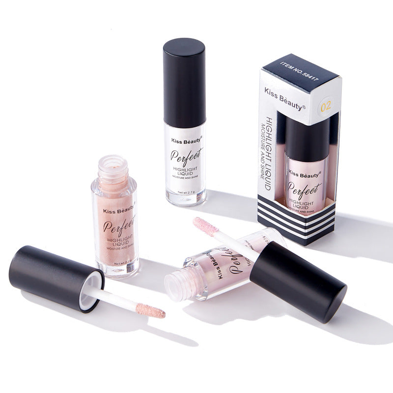 Kiss Beauty High Gloss Lying Silkworm Brightening Liquid Foundation Concealer For A Long Time