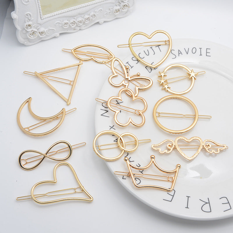 Cute Bow-knot Cupid And Heart-shaped Alloy Hair Clip With A Five-pointed Star Design