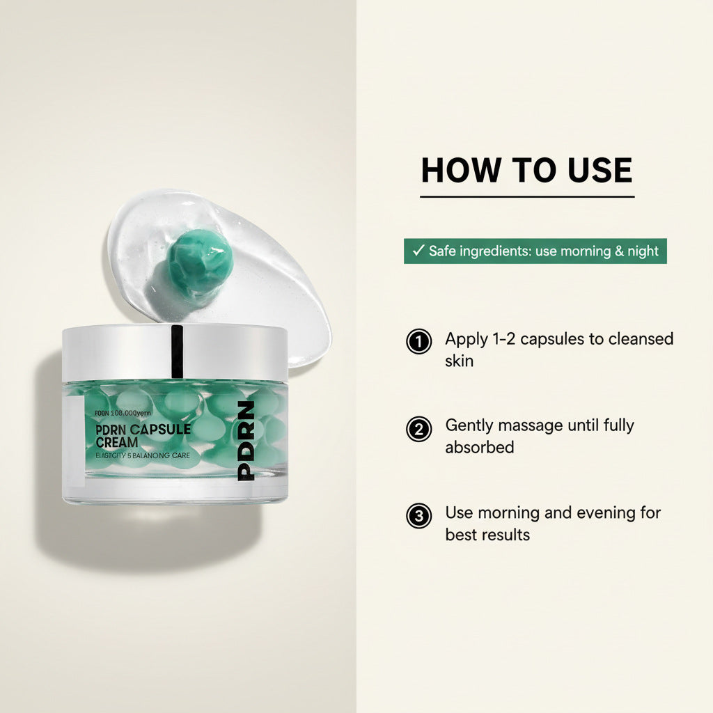 PDRN Cream Formulated Exclusively For Seaweed Green Capsules