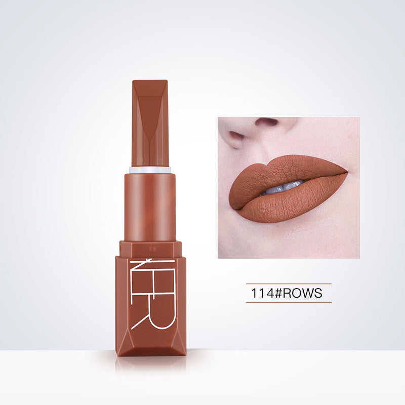 Pudaier Pumpkin Color Matte Lipstick Matte Lip Glaze Longlasting Lip Gloss
