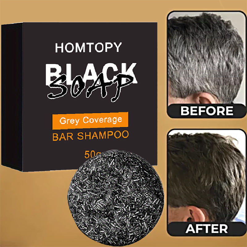 Hompoty  Bamboo Charcoal Shampoo Soap Polygonum Multiflorum Soap Rosemary