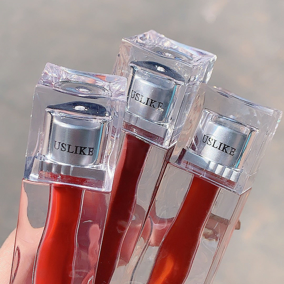 USLIKE Ice Transparent Mirror Water Light Lip Lacquer