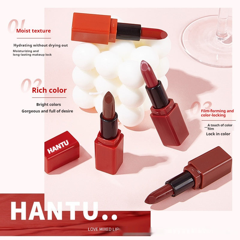 Hantu Creative Color Rendering Moisturizing Velvet Lipstick Love Gift Set
