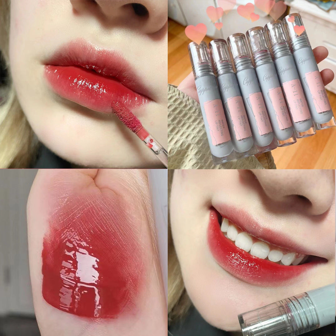 Cappuvini Gray Tube Lip Glaze Mirror Water Gloss Lipstick