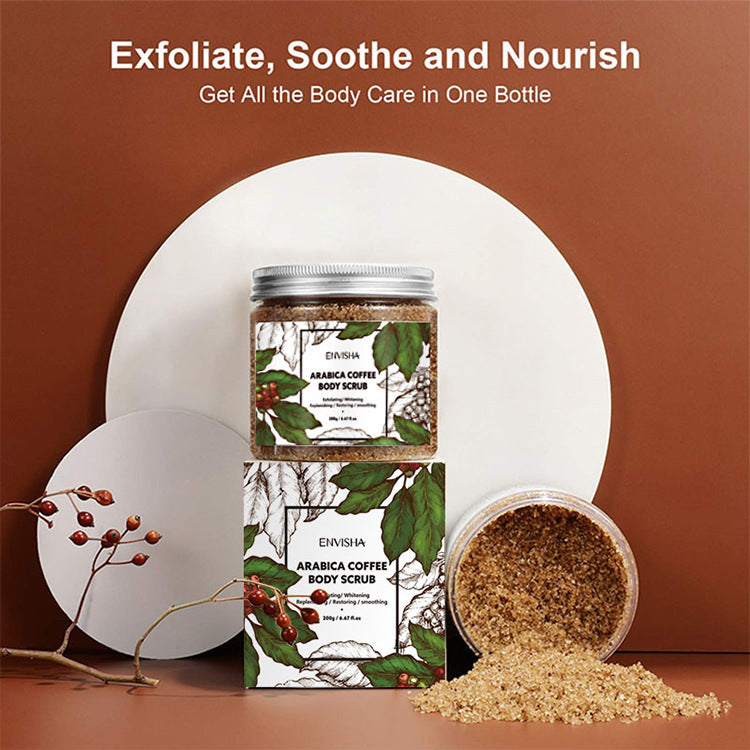 Envisha Coffee Scrub Cream Moisturizing Deep Cleansing Exfoliating Body Scrub Cream