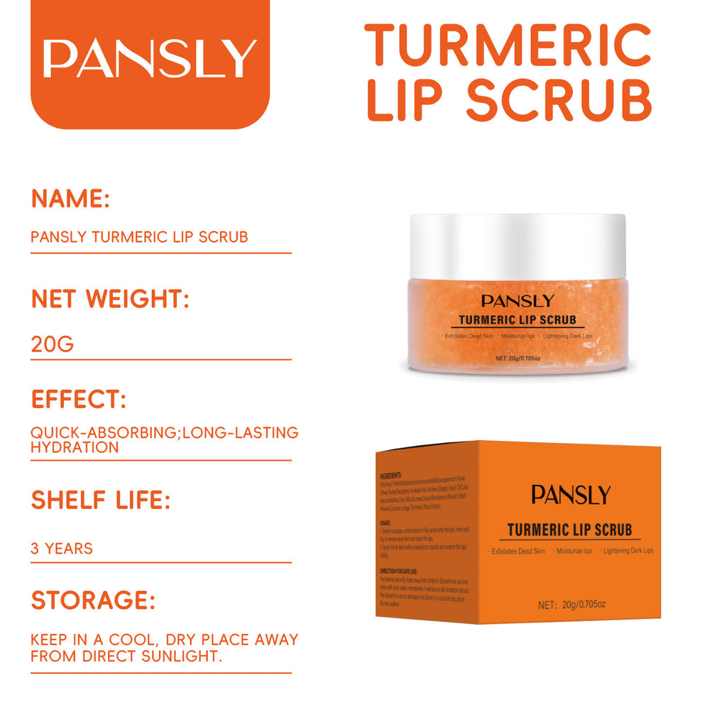 Pansly Turmeric Lip Scrub Cream Nourishing Moisturizing