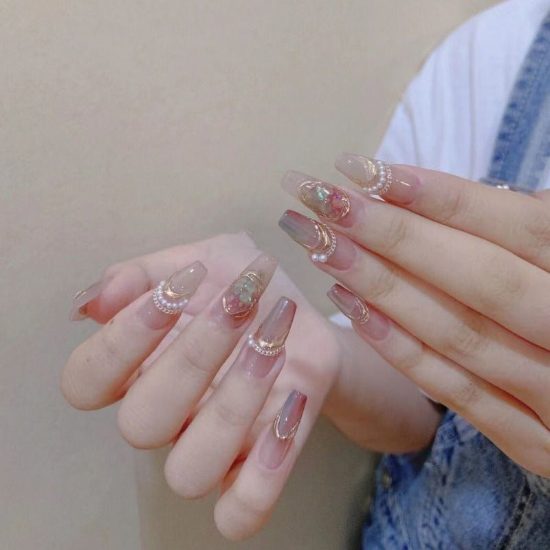 Handmade Phototherapy Wear Nail Finished Product Reuse Nail Stickers