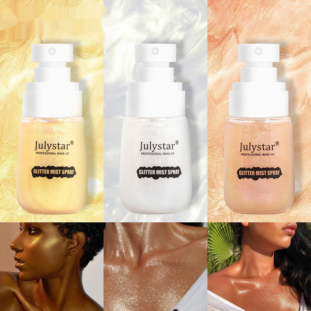 Julystar Makeup Facial Nourishing Brightening Face Lift Cream Durable Waterproof And Sweatproof Body Natural Highlight Spray