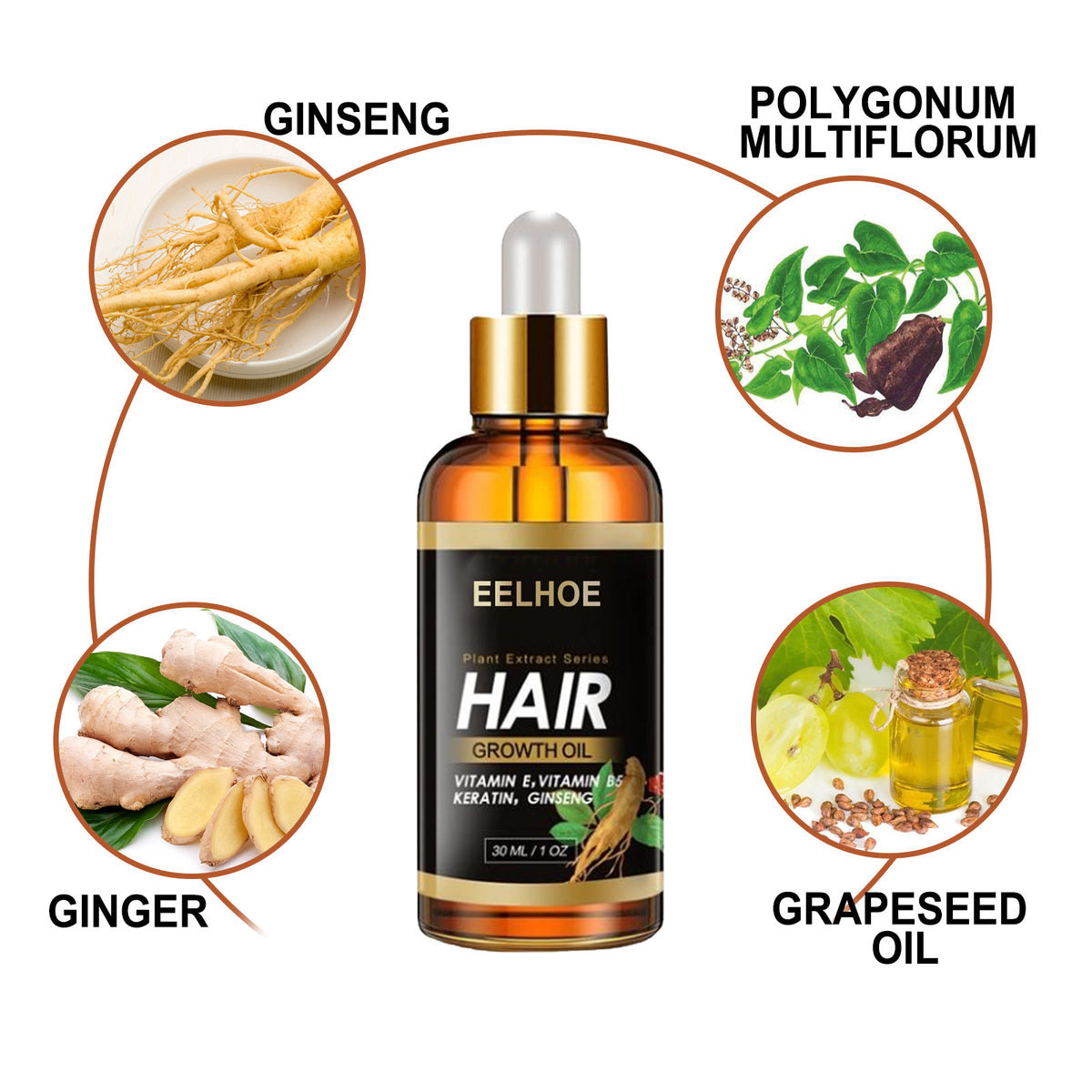 EELHOE Herb Hair Hairdressing Hair Care Essential Oil Hair Strong Hair Reduce Hair Care Broken Hair Hair Care Essential Oil