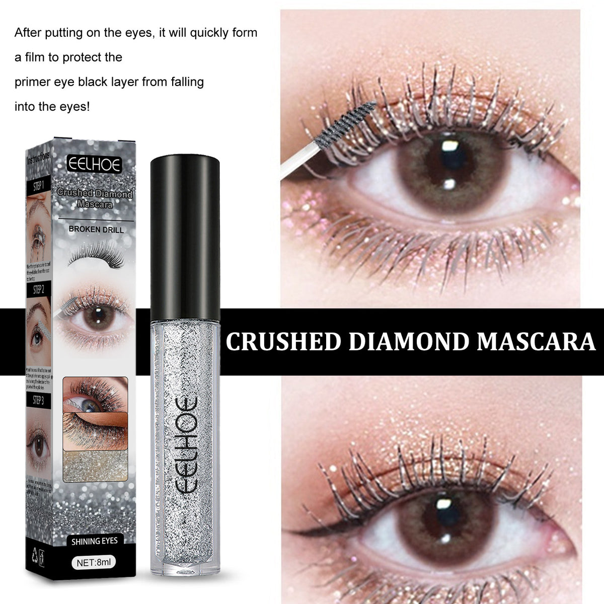 Eelhoe Diamond Fragment Mascara Shaping Base Quick-drying Non-smudging