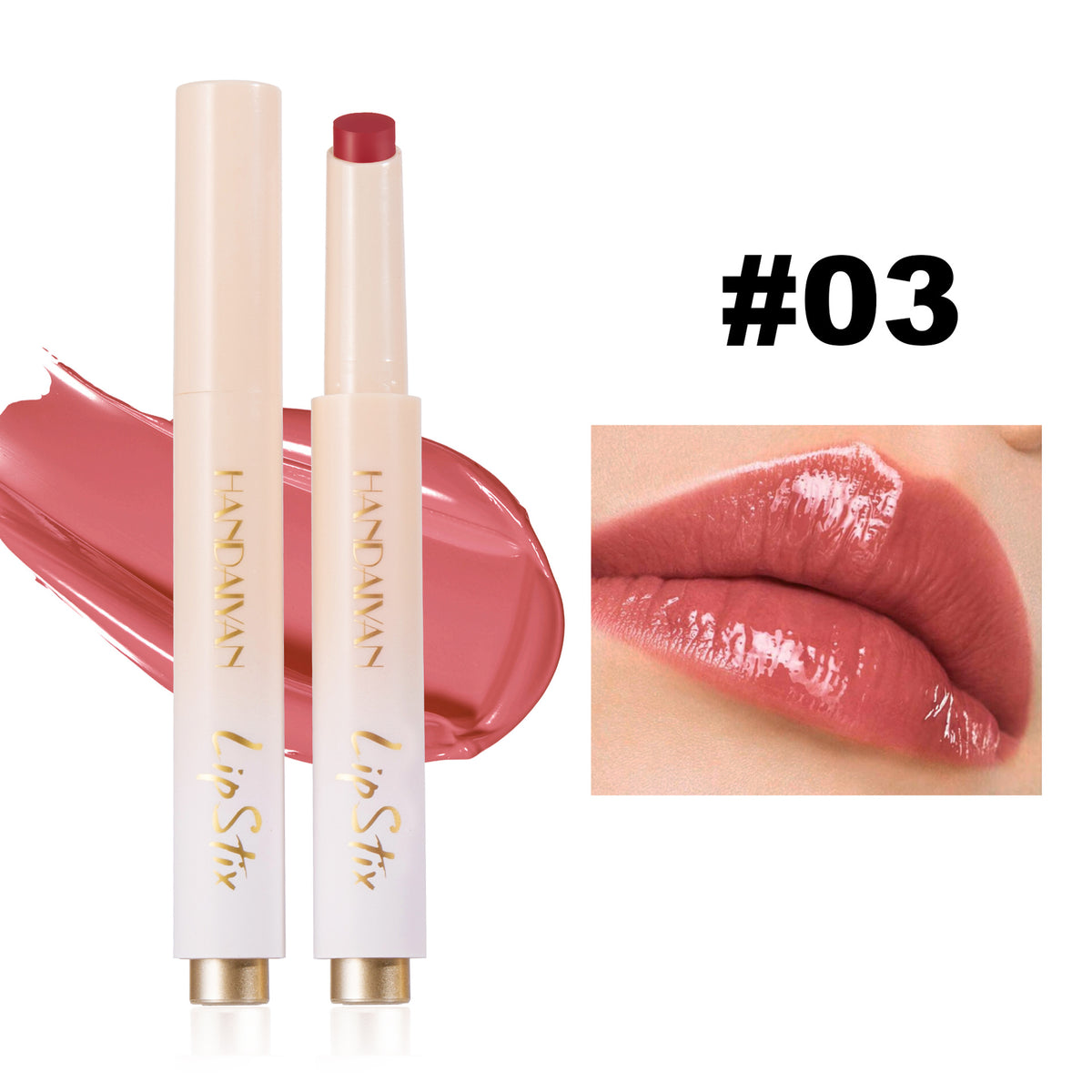 Handaiyan Press Lipstick Lip Balm Color Rendering Mirror Water Light
