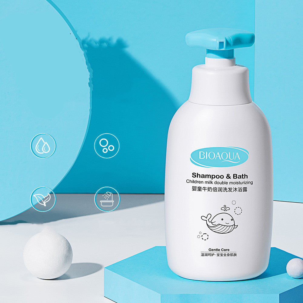 Bioaqua Baby Milk Moisturizing Hair & Body Shampoo Skin Moisturizing