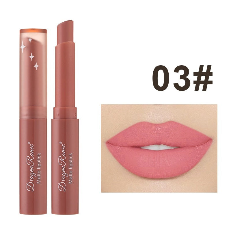 Dragon Ranee Lipstick Lip Balm Crayon Matte Finish Pen Oblique Mouth Nude Cameo Brown