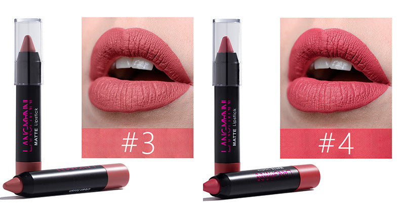 Langmanni 12 PCs Lipstick Kit Long Lasting Matte Set Lipstick