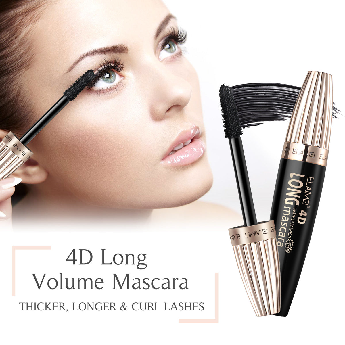 Elaimei Long 4D Curling SUNFLOWER Durable Mascara