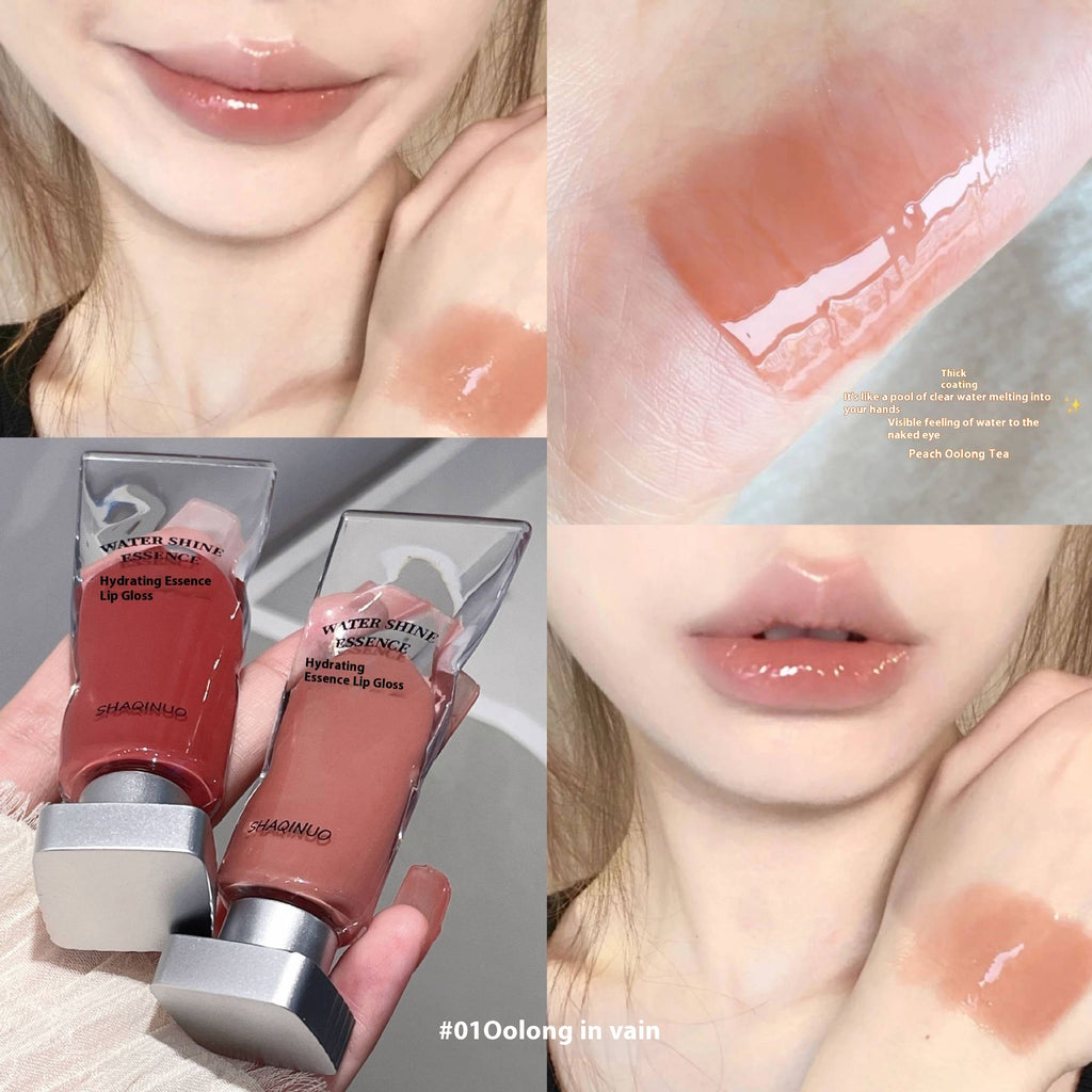 Shaqinuo Clear Glass Mirror Lip Lacquer Moisturizing