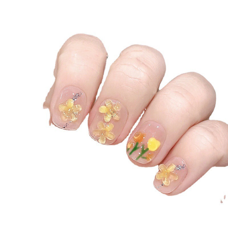 Hand ted Tulip Nail Patches