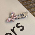 Heart Shape Rhinestone Side Bang Clip Sweet Cool Girl Metal Barrettes