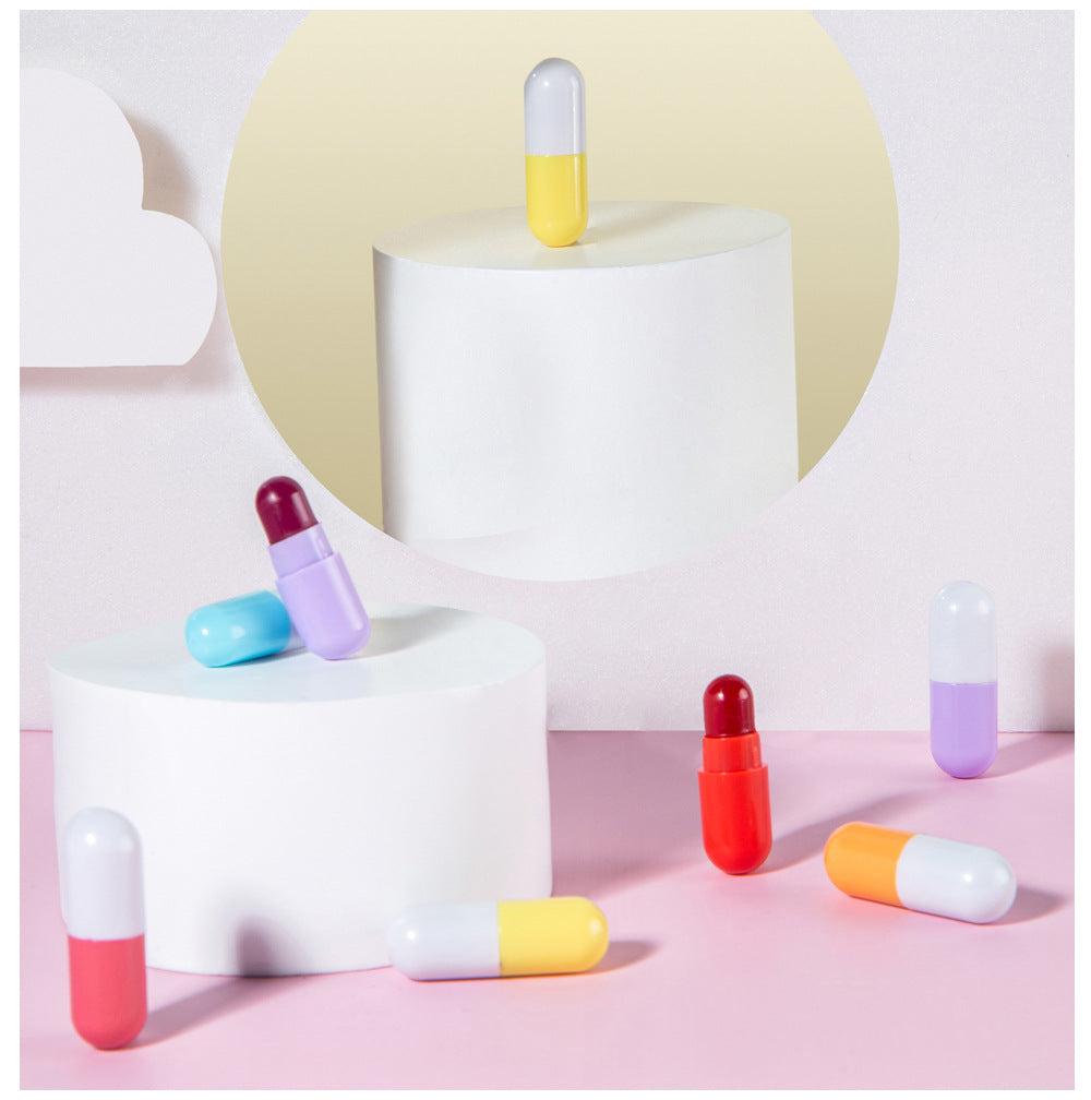 Handaiyan Pill Capsule Lipstick Lip Balm Sample 8 Color Suit