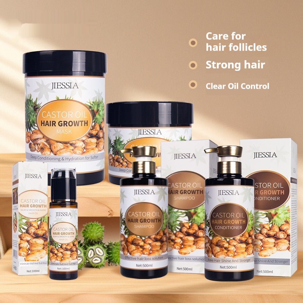 Jiessia Improved Hair Care Plant Nourishing Oil Control Castor Oil Shampoo