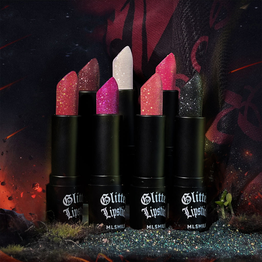MLSmile Pearlescent Thin And Glittering Diamond Lipstick Easy To Color Longlasting Lip Gloss Long Lasting Nourishing Moisturizing 7 Color Lipstick