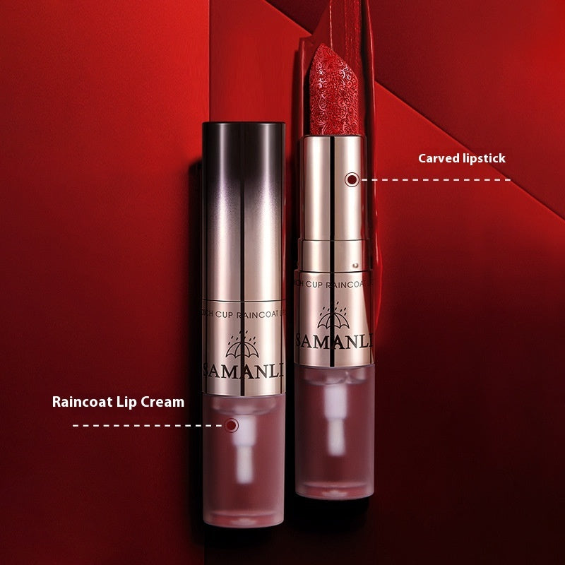 Samanli Solid Color Raincoat Lipstick No Stain On Cup Matte