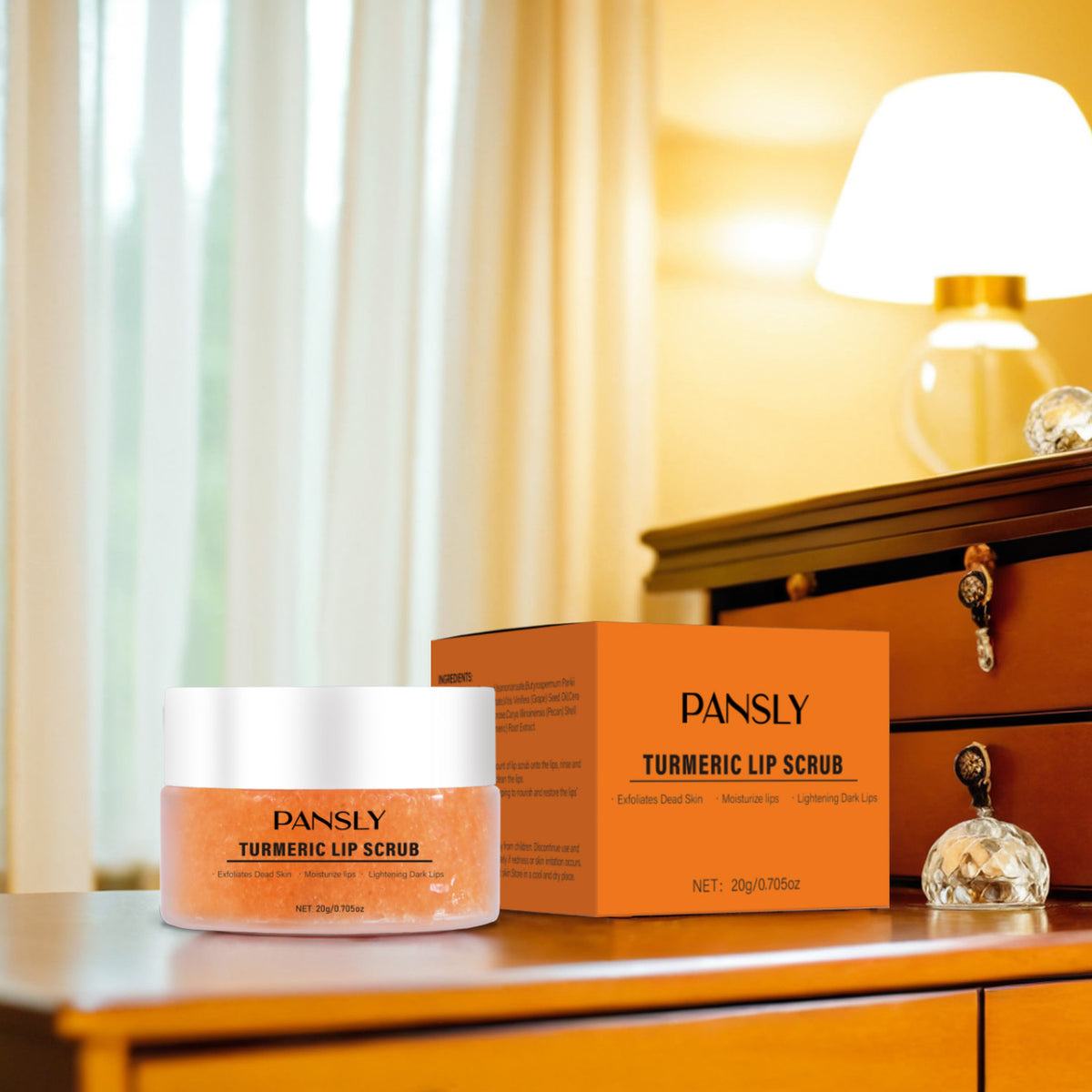 Pansly Turmeric Lip Scrub Cream Nourishing Moisturizing