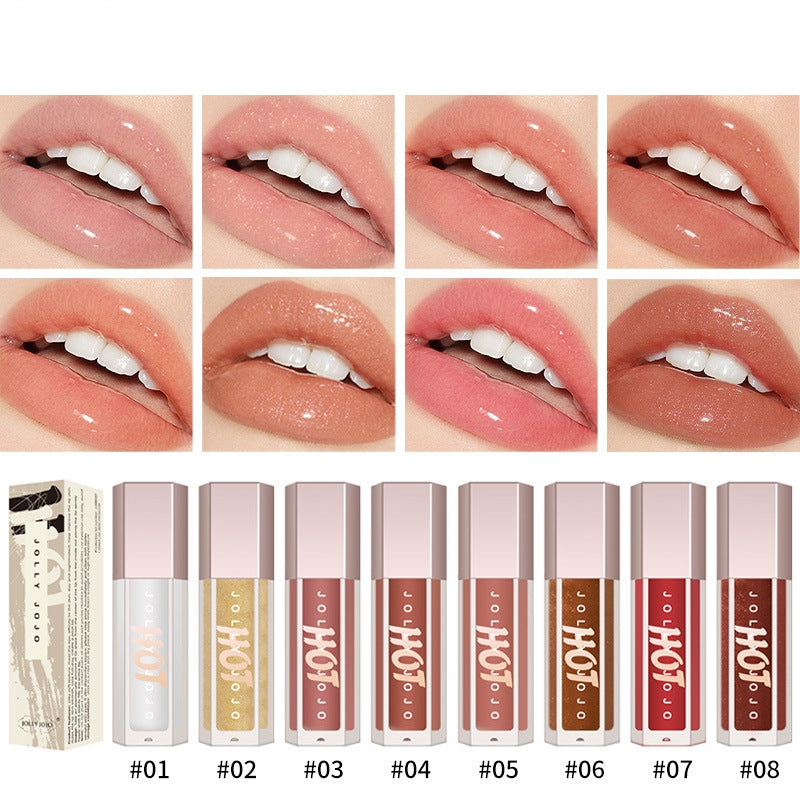 Jolyjolo Transparent Lip Gloss Highlight Brightening Full Lips Lip Lacquer