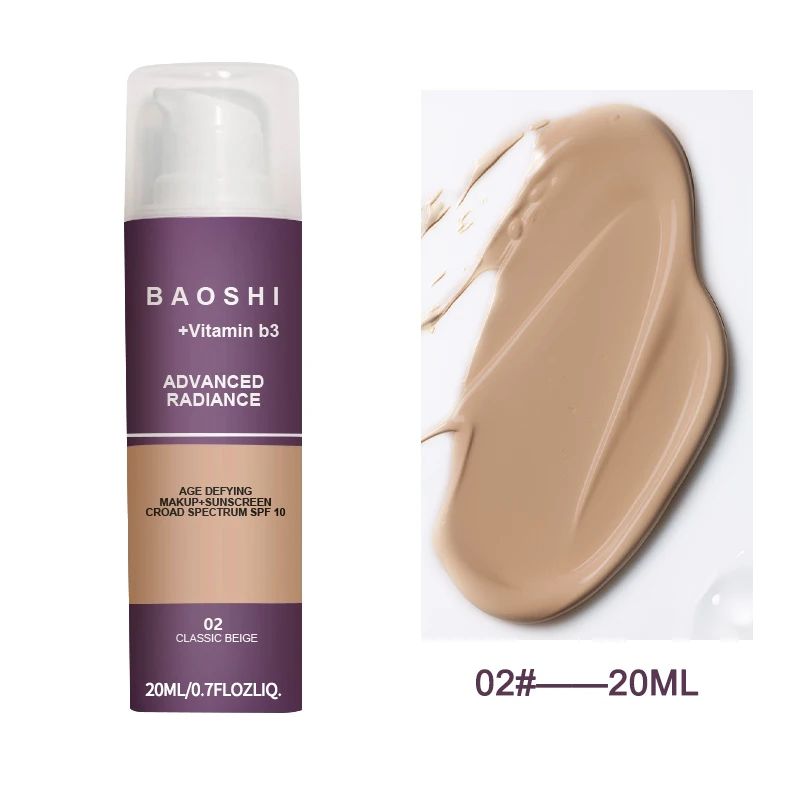 Baoshi 30ml Concealer Foundation Waterproof Long Lasting Dark Skin