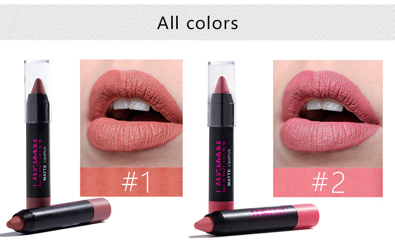 Langmanni 12 PCs Lipstick Kit Long Lasting Matte Set Lipstick