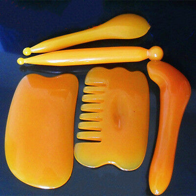 Beeswax Head Scraping Comb Gua Sha Scraping Board Meridian Facial Beauty Tendon Stick