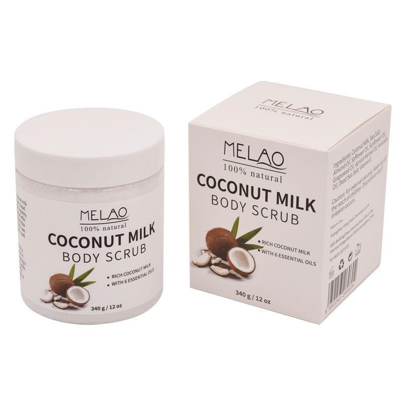 Melao Coconut Milk Cleansing Moisturizing Exfoliating Body Scrub Cream
