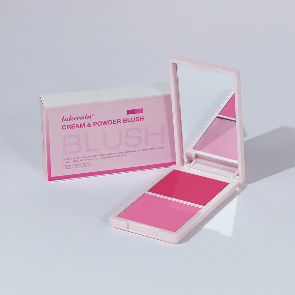 Lakerain Two-in-one Blusher Blush Powder Plate Not Easy To Smudge
