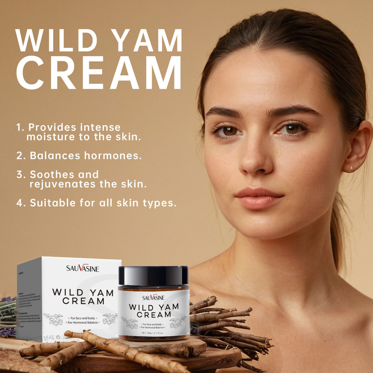 Sauvasine Dioscorea Japonica Cream Nourishing Moisturizing