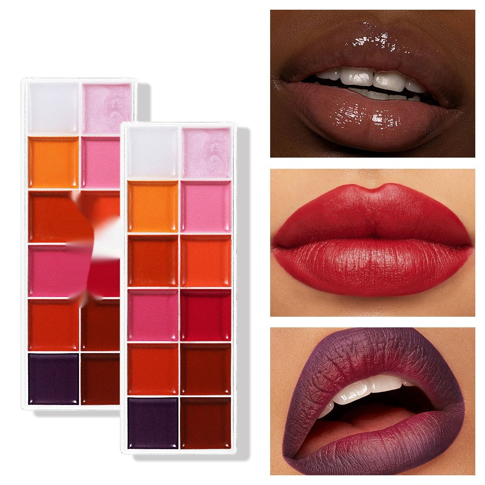 Popfeel Moisturizing And Easy To Color Makeup Portable Lip Gloss Tray
