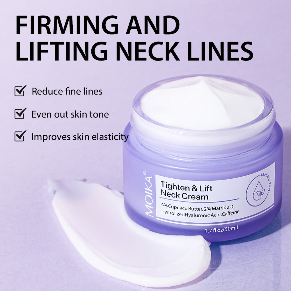 Moika Neck Wrinkle Removal Cream Tightening Firming Fade Fine Lines Anti-Aging Necklines Lifting Shaping Beauty Neck Cream