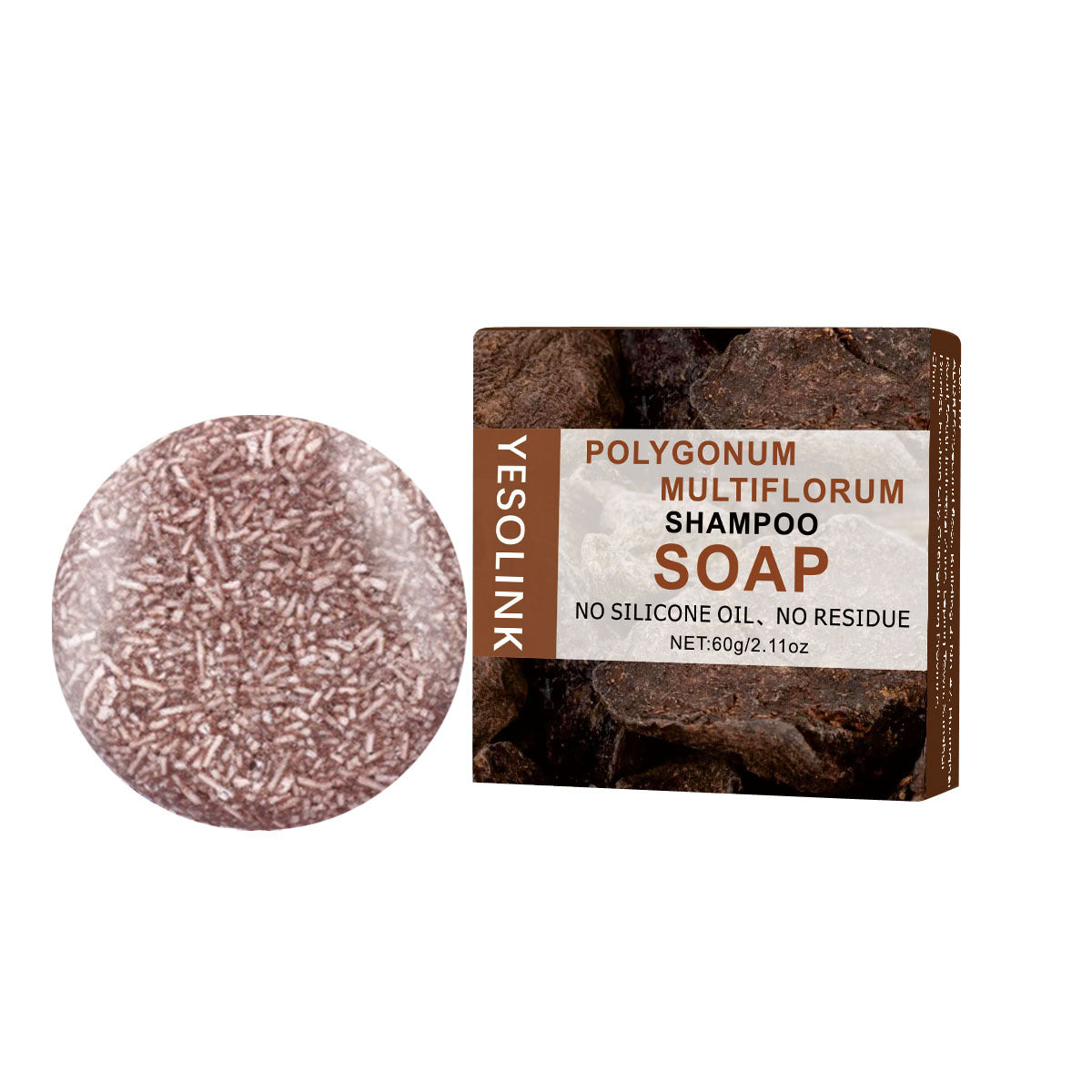 Yesolink Polygonum Multiflorum Black Sesame Bamboo Charcoal Shampoo Soap
