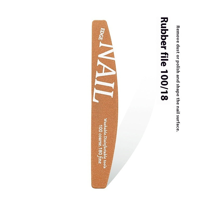 Manicure Nail File Polish Rub Pieces Nail Scissors Sponge Rub Burnishing Stick Nail Beauty Tool Set