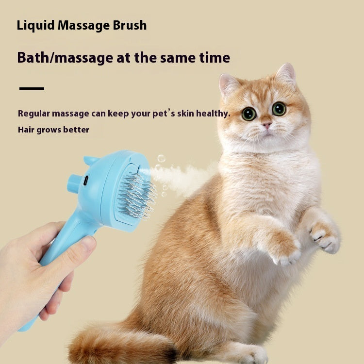 Pet Spray Comb Rechargeable Float Hair Cleaning One Key Hair Removal Comb