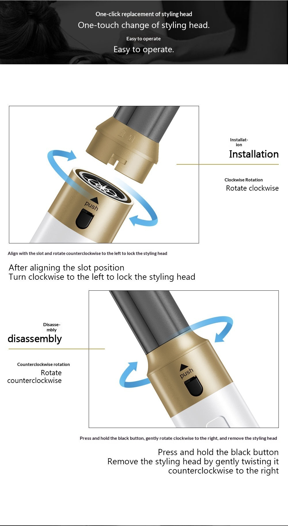 5-6 Combination Hot Air Comb - Multifunctional Hair Dryer