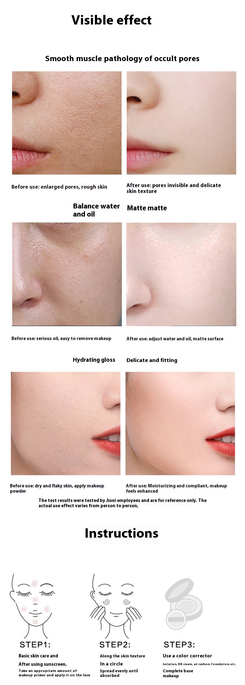 Jiorniee Hole Foundation Gel Pre Makeup Milk